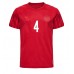 Maillot de foot Danemark Simon Kjaer #4 Domicile vêtements Monde 2022 Manches Courtes